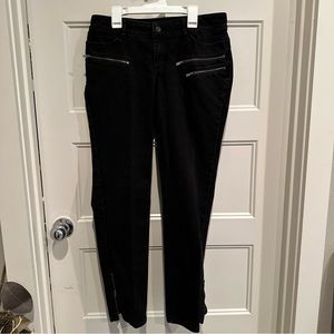 SIMPLY VERA Vera Wang Black  Denim Jeans Pants Zippers Size 8